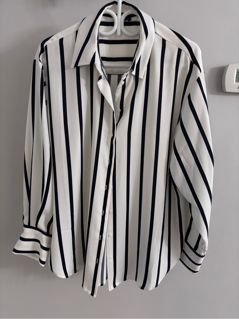 Dynamite dark navy & White Vertical Stripe Button-Down Shirt
